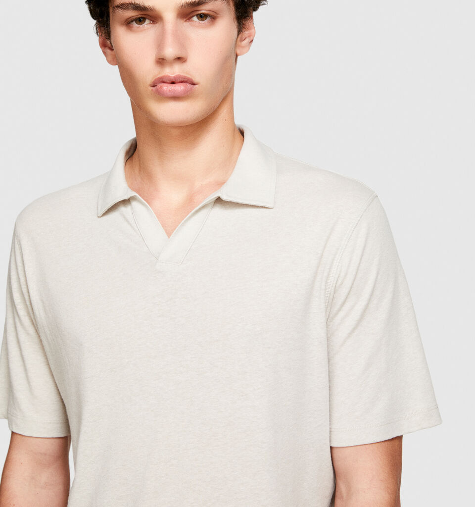 Regular fit polo - men's polos - Beige | Sisley image number 5
